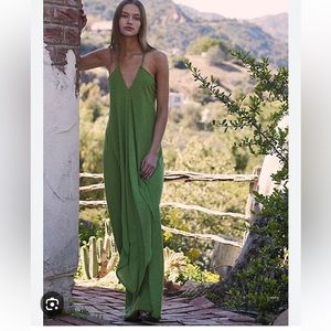 SZ XL Free People Positano Maxi Dress in pistachio green